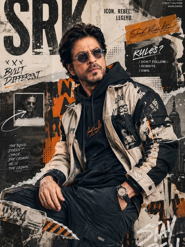 Celebrity Streetwear Magazine Cover Prompt featuring a luxury urban editorial poster with collage textures and streetwear styling. Celebrity Streetwear Magazine