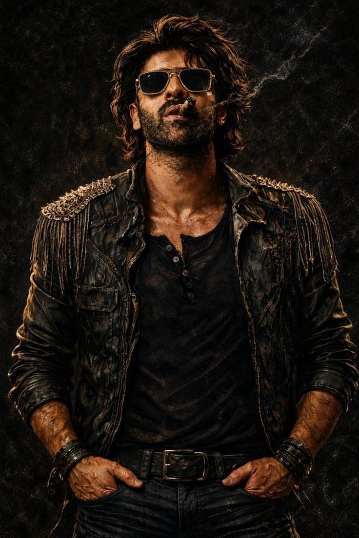 Cinematic Biker Portrait Prompt with gritty biker styling and dark cinematic mood