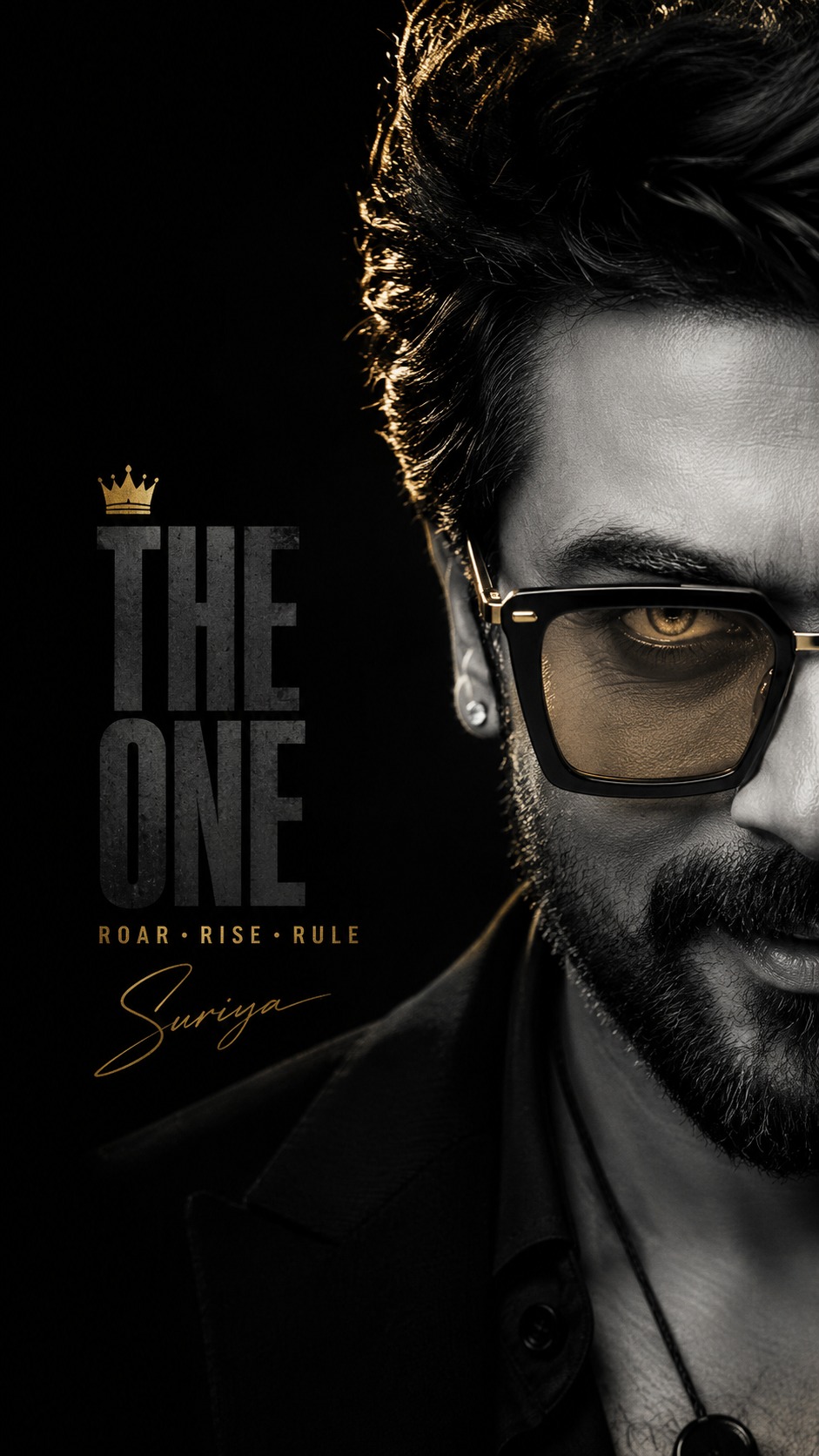 Luxury Editorial Portrait featuring a premium black and gold editorial composition with dramatic cinematic styling.