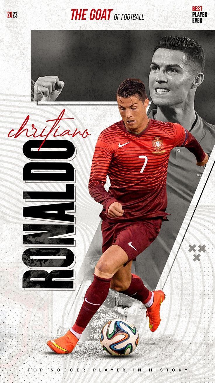 Football Poster showing a red football player with ball, grayscale cheering portrait, bold typography, and grunge paper texture.