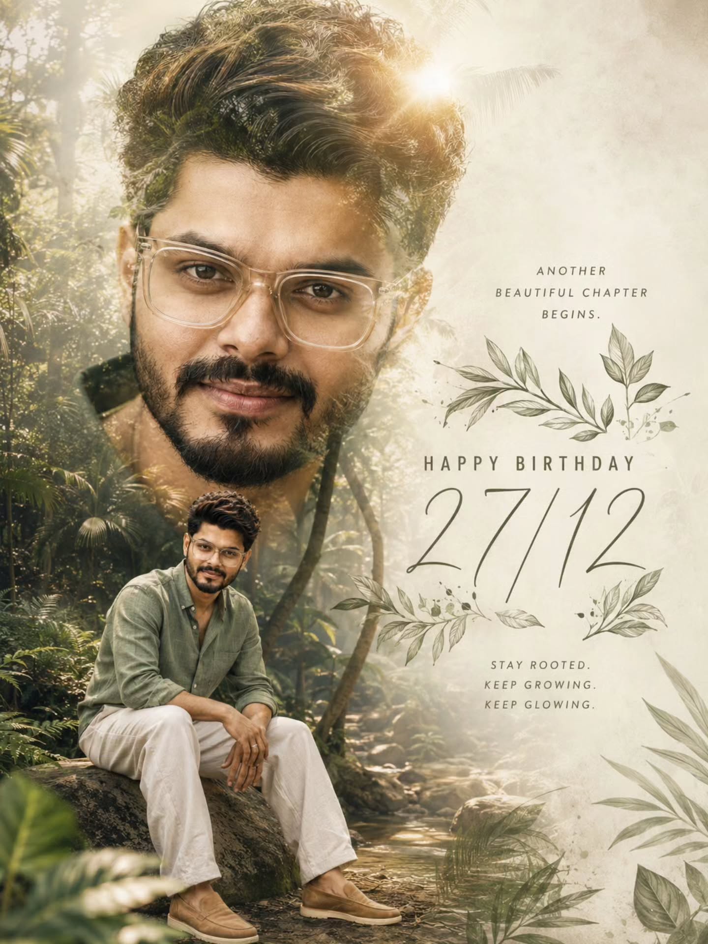 Luxury Birthday Poster featuring a premium cinematic birthday portrait with editorial styling.