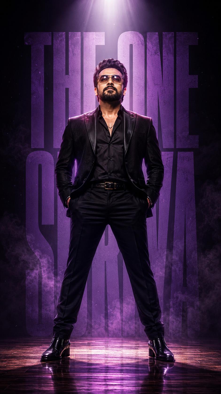 Mass Hero Typography featuring a luxury cinematic poster with giant vertical typography and premium editorial styling.
