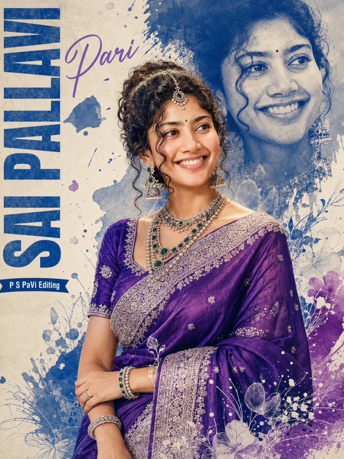 Royal Purple Saree Portrait featuring an elegant Indian woman in a premium cinematic editorial composition.