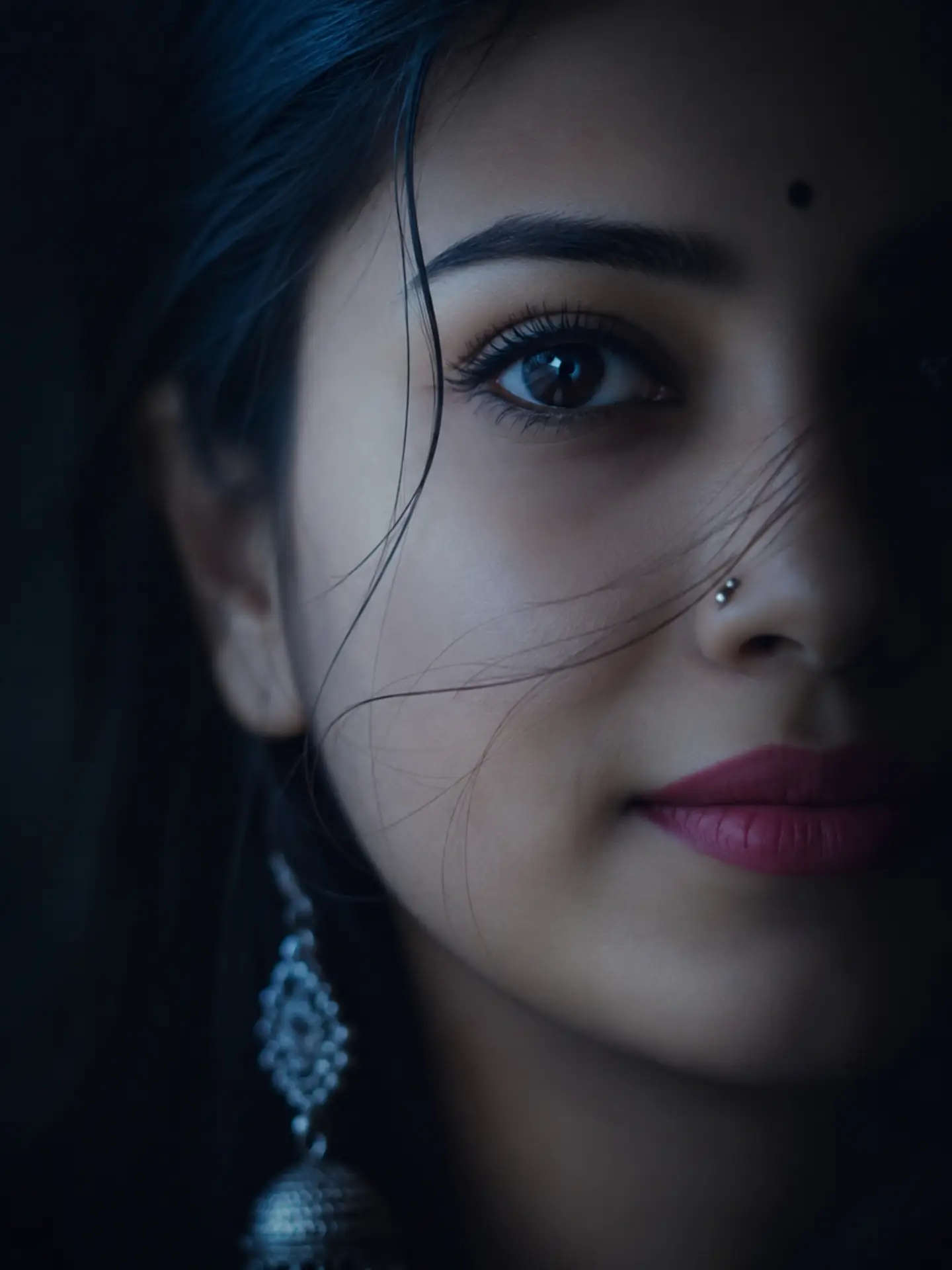 Cinematic Macro Portrait featuring dramatic close-up beauty and premium editorial lighting.