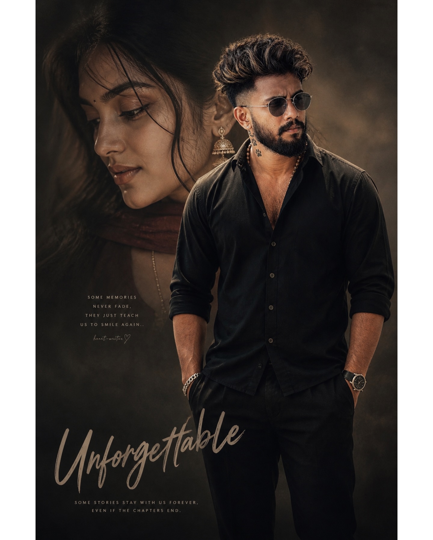 Cinematic Memory Poster with emotional storytelling and premium editorial styling.